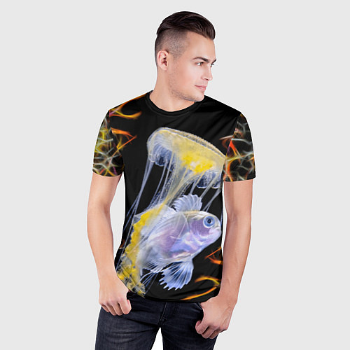 Мужская спорт-футболка Медуза / 3D-принт – фото 3