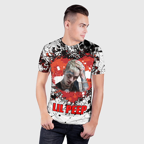 Мужская спорт-футболка Lil Peep / 3D-принт – фото 3