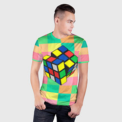 Футболка спортивная мужская Кубик Рубика, цвет: 3D-принт — фото 2