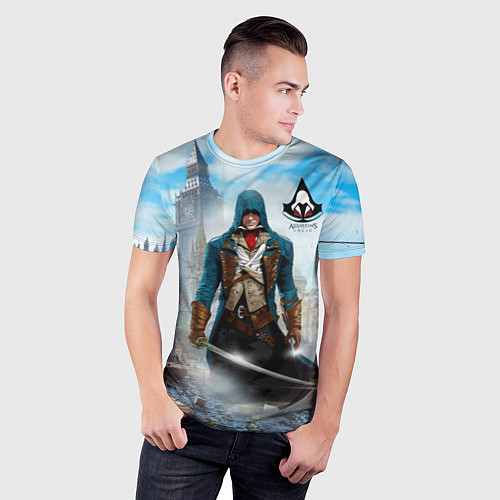 Мужская спорт-футболка Assasin's creed / 3D-принт – фото 3
