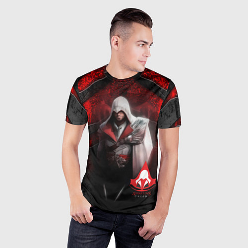 Мужская спорт-футболка Assasin's creed / 3D-принт – фото 3