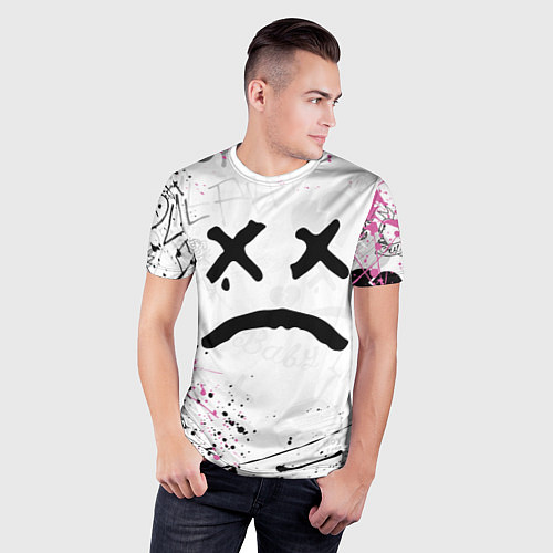 Мужская спорт-футболка LIL PEEP / 3D-принт – фото 3