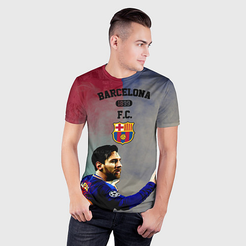 Мужская спорт-футболка Messi / 3D-принт – фото 3