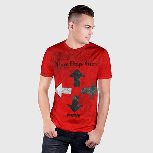 Мужская спорт-футболка Three Days Grace / 3D-принт – фото 3