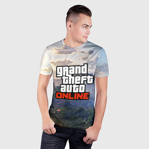 Мужская спорт-футболка GTA ONLINE / 3D-принт – фото 3