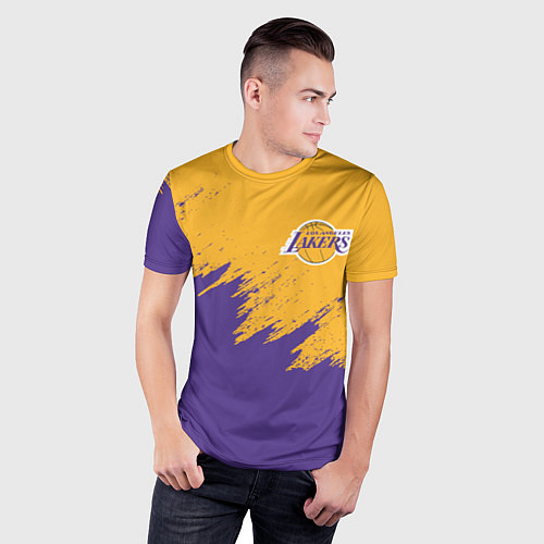 Мужская спорт-футболка LA LAKERS / 3D-принт – фото 3