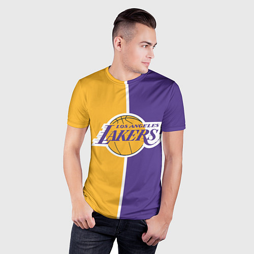 Мужская спорт-футболка LA LAKERS / 3D-принт – фото 3