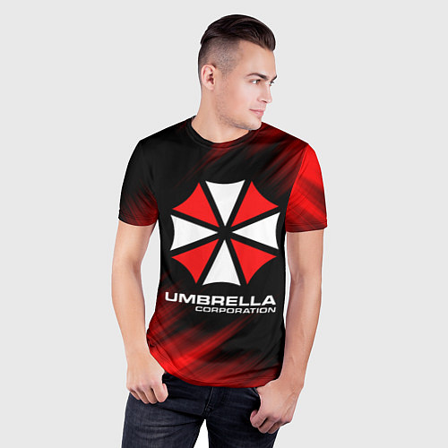 Мужская спорт-футболка Umbrella Corporation / 3D-принт – фото 3