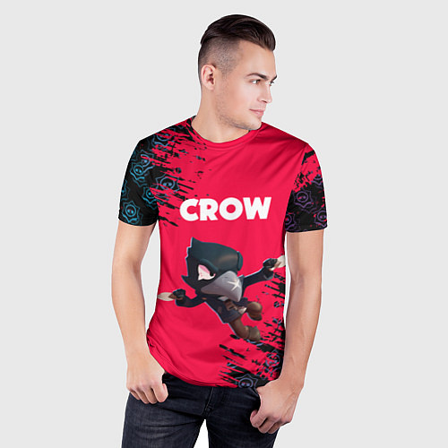 Мужская спорт-футболка BRAWL STARS CROW / 3D-принт – фото 3