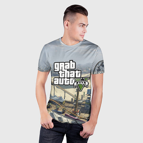 Мужская спорт-футболка GTA 5 / 3D-принт – фото 3