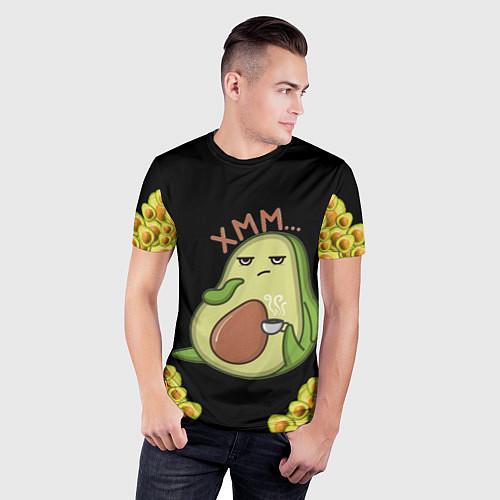 Мужская спорт-футболка Авокадо / 3D-принт – фото 3