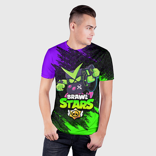 Мужская спорт-футболка BRAWL STARS VIRUS 8-BIT / 3D-принт – фото 3