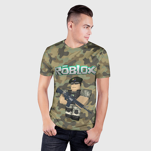 Мужская спорт-футболка Roblox 23 February Camouflage / 3D-принт – фото 3