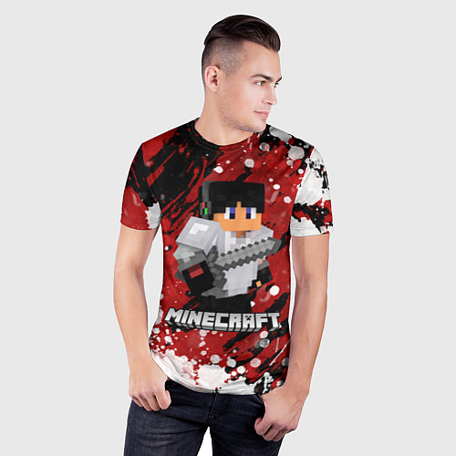 Мужская спорт-футболка Minecraft Майнкрафт / 3D-принт – фото 3