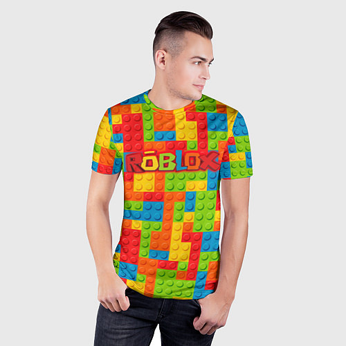 Мужская спорт-футболка Роблокс / 3D-принт – фото 3