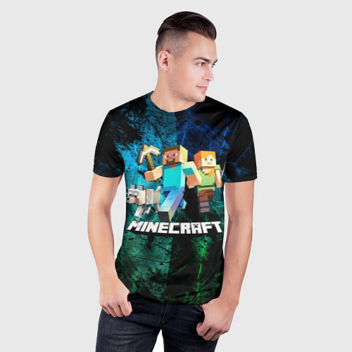 Мужская спорт-футболка Minecraft Майнкрафт / 3D-принт – фото 3