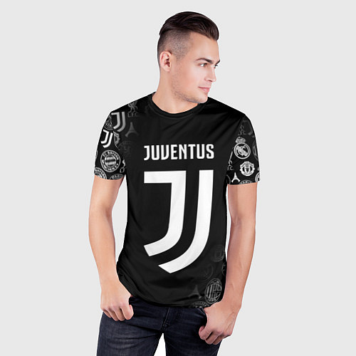 Мужская спорт-футболка JUVENTUS / 3D-принт – фото 3
