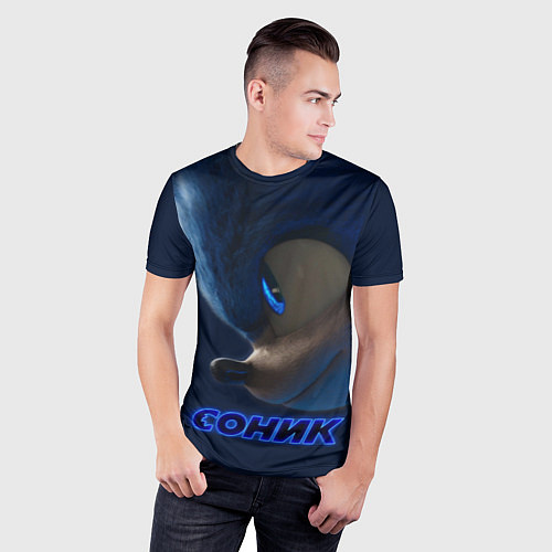 Мужская спорт-футболка SONIC / 3D-принт – фото 3