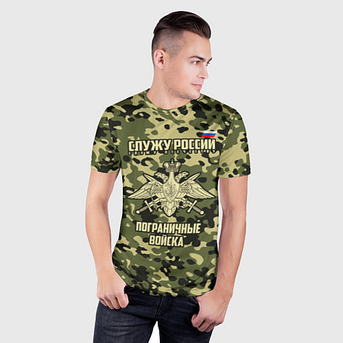 Мужская спорт-футболка Пограничные Войска / 3D-принт – фото 3