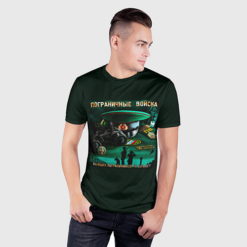 Мужская спорт-футболка Пограничные Войска / 3D-принт – фото 3