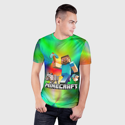 Мужская спорт-футболка MINECRAFT / 3D-принт – фото 3