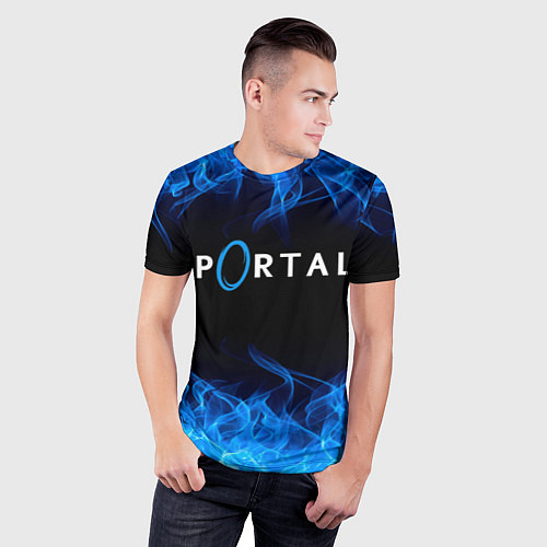 Мужская спорт-футболка PORTAL / 3D-принт – фото 3