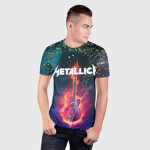 Мужская спорт-футболка Metallicaспина / 3D-принт – фото 3