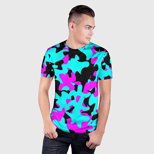 Мужская спорт-футболка Modern Camouflage / 3D-принт – фото 3