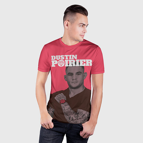 Мужская спорт-футболка Dustin Poirier / 3D-принт – фото 3