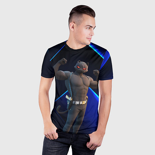 Мужская спорт-футболка Fortnite Meowscles Shadow / 3D-принт – фото 3