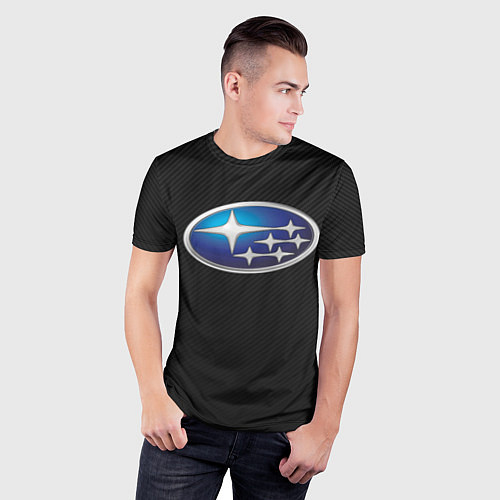 Мужская спорт-футболка SUBARU / 3D-принт – фото 3