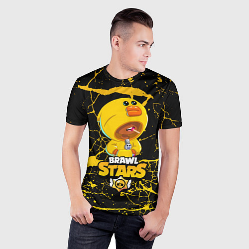 Мужская спорт-футболка Brawl Stars Leon Duck / 3D-принт – фото 3