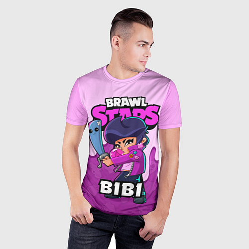 Мужская спорт-футболка BRAWL STARS BIBI / 3D-принт – фото 3