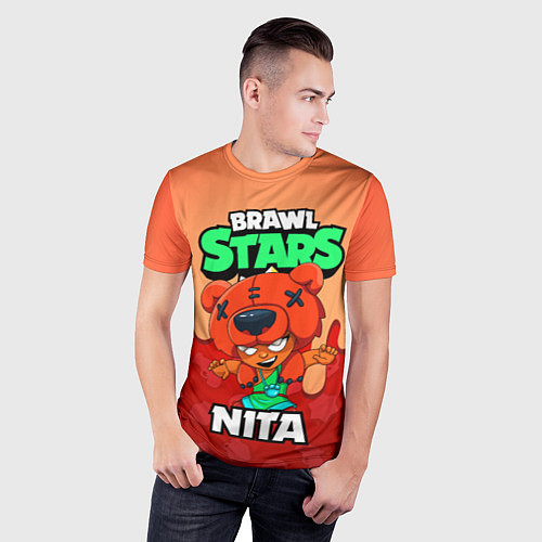 Мужская спорт-футболка BRAWL STARS NITA / 3D-принт – фото 3