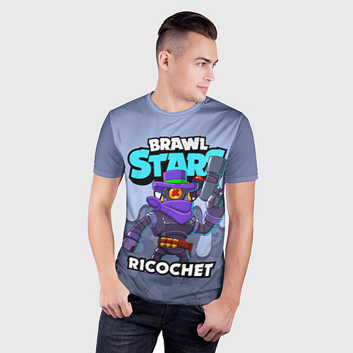 Мужская спорт-футболка BRAWL STARS RICOCHET / 3D-принт – фото 3