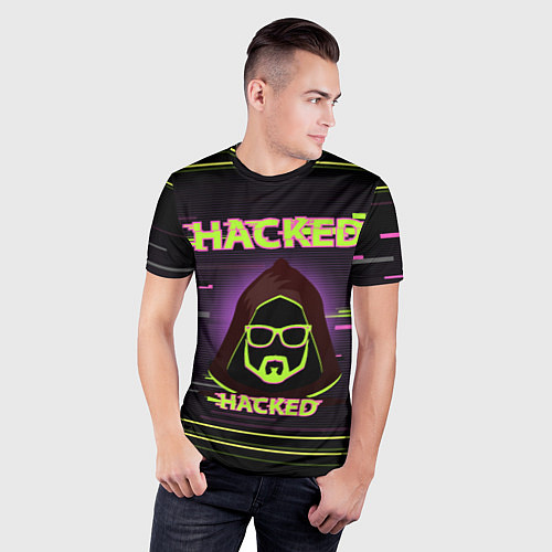 Мужская спорт-футболка Hacked / 3D-принт – фото 3