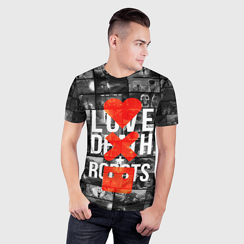 Мужская спорт-футболка LOVE DEATH ROBOTS LDR / 3D-принт – фото 3