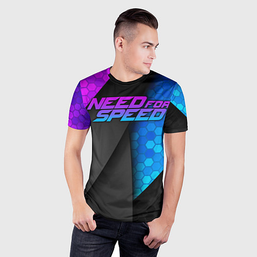 Мужская спорт-футболка Need for Speed / 3D-принт – фото 3