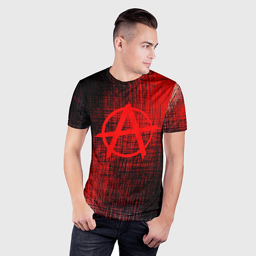 Мужская спорт-футболка АНАРХИЯ / 3D-принт – фото 3