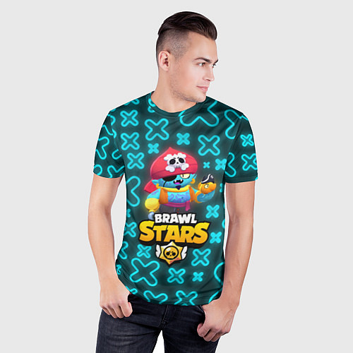 Мужская спорт-футболка Brawl Stars Pirate Gene / 3D-принт – фото 3