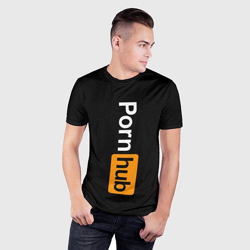 Мужская спорт-футболка PORNHUB / 3D-принт – фото 3
