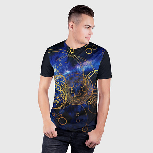 Мужская спорт-футболка Space Geometry / 3D-принт – фото 3