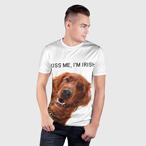 Мужская спорт-футболка Ирландский сеттер / 3D-принт – фото 3