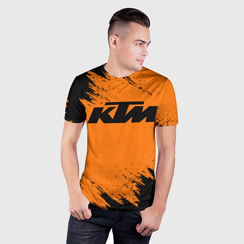 Мужская спорт-футболка KTM / 3D-принт – фото 3