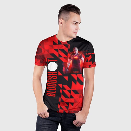 Мужская спорт-футболка Bloodshot / 3D-принт – фото 3