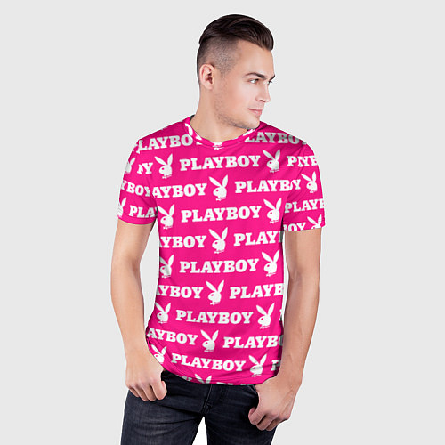Мужская спорт-футболка PLAYBOY / 3D-принт – фото 3