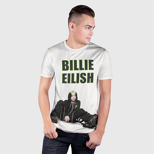 Мужская спорт-футболка Billie Eilish / 3D-принт – фото 3