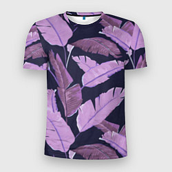 Мужская спорт-футболка Tropical leaves 4 purple