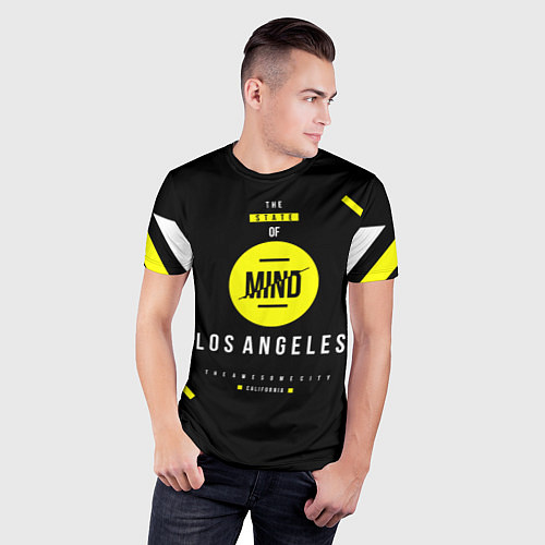 Мужская спорт-футболка Off-White: Los Angeles / 3D-принт – фото 3