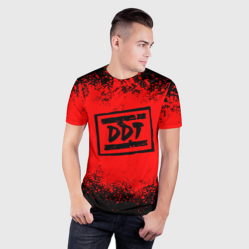 Мужская спорт-футболка ДДТ Лого / 3D-принт – фото 3